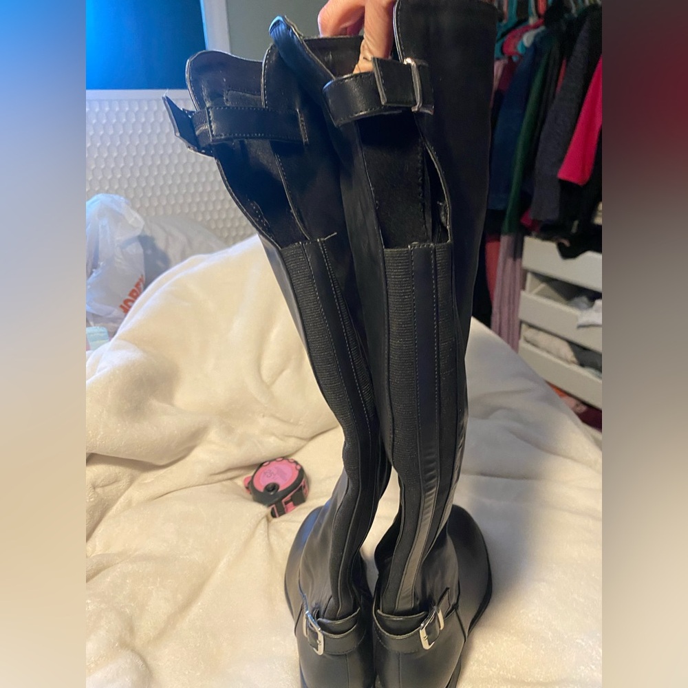 LAST CHANCE Black over the knee boots - Picture 4 of 5
